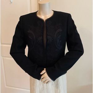 NWOT LINDA ALLARD ELLEN TRACY Lace Beaded Jacket 4